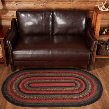 Cumberland Jute Braided Rug Oval 3'x5' with Rug Pad VHC Brands - The Fox Decor